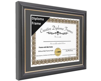 Rockefeller Black Diploma Frame with Mat