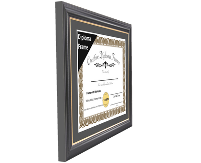 Rockefeller Black Diploma Frame with Mat