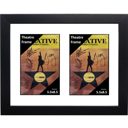 Manhattan Black Double Theatre Bill Frame With Optional Matting (Theatre Bill Not Included)