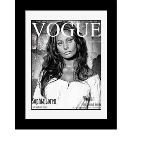 VOGUE Manhattan Black Frame With Optional Matting ( Magazine Not Included )