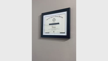 6x8 thru 16x20.5 Double Diploma Manhattan Black Frame