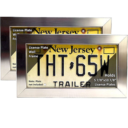 Black License Plate Wall Frame 5-7/8" x 10-7/8" inch