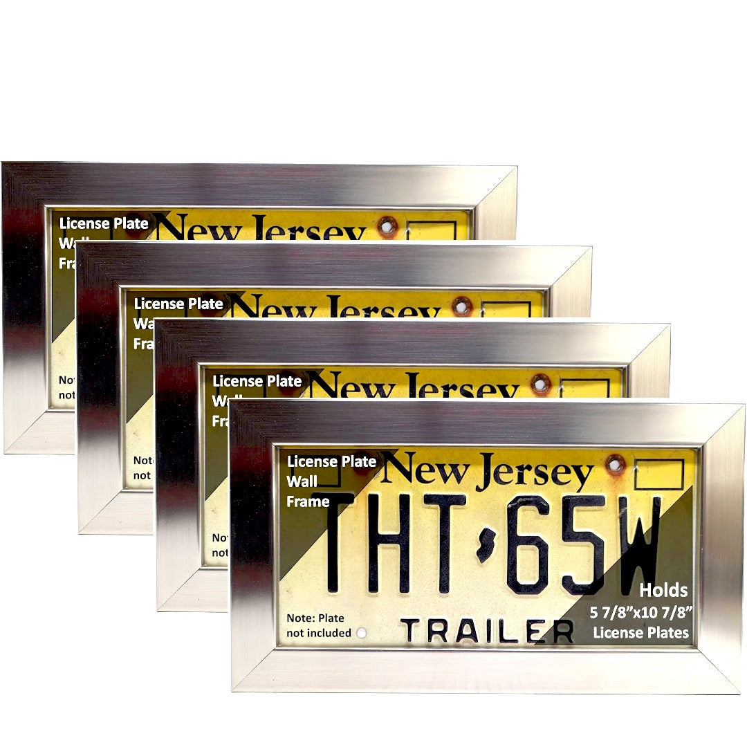 Stainless License Plate Wall Frame 5-7/8" x 10-7/8" inch
