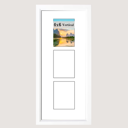 4x6 Multi 1-6 Opening Cottage White Vertical Picture Frame Collage