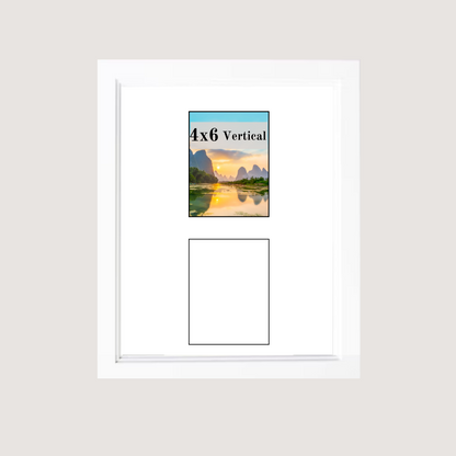 4x6 Multi 1-6 Opening Cottage White Vertical Picture Frame Collage