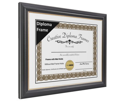 Rockefeller Black Diploma Frame with Mat