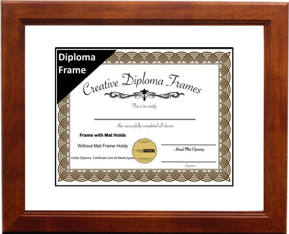 Dakota Walnut Diploma Frame with Mat