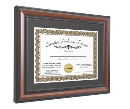 Walnut Diploma Frame with Mat
