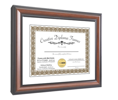 Walnut Diploma Frame with Mat