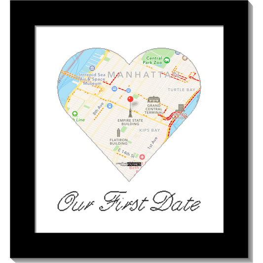 "Our First Date" Heart Opening Frame