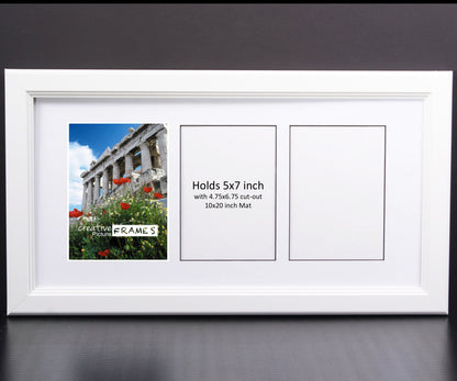 5x7-inch Multi Opening White Picture Frames