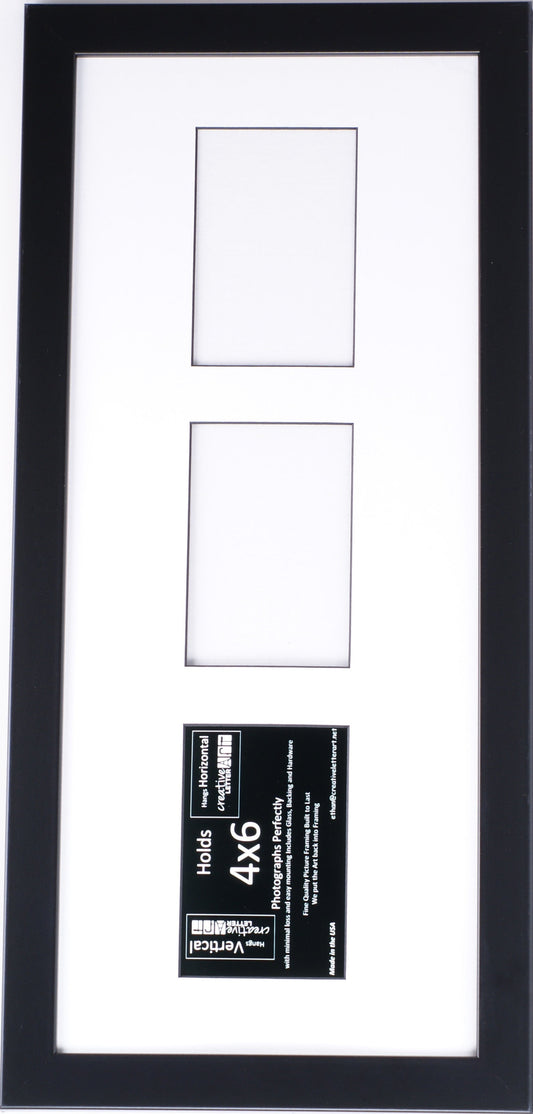4x6 Multi Vertical Opening Manhattan Black Frame