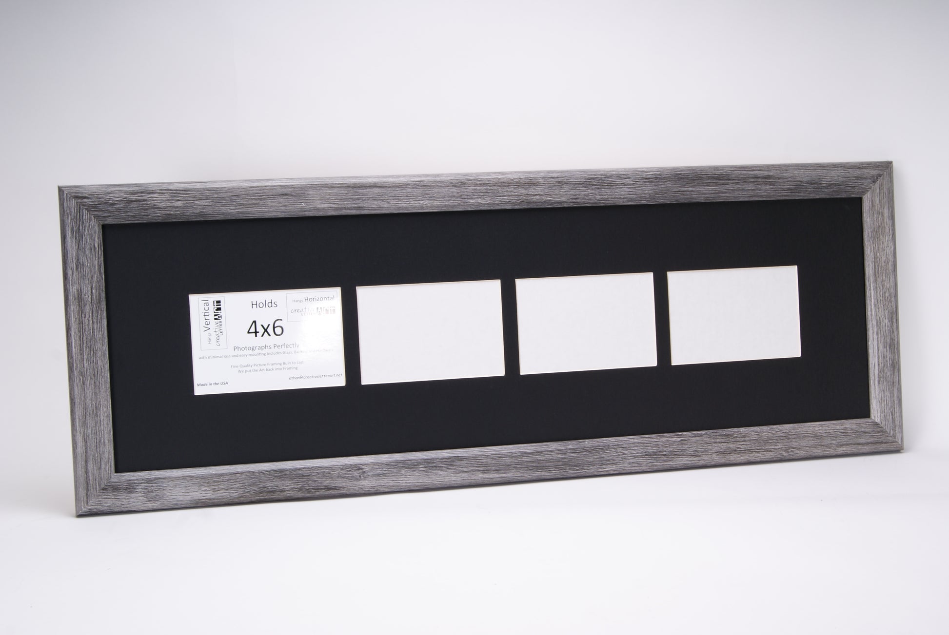 4x6-inch 2-6 Opening Driftwood Vertical Picture Frame –