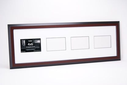 4x6-inch Multi Opening Mahogany Vertical Picture Frame