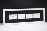 4x6-inch 2-6 Opening White Vertical Picture Frame