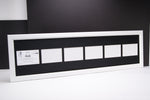 4x6-inch 2-6 Opening White Vertical Picture Frame