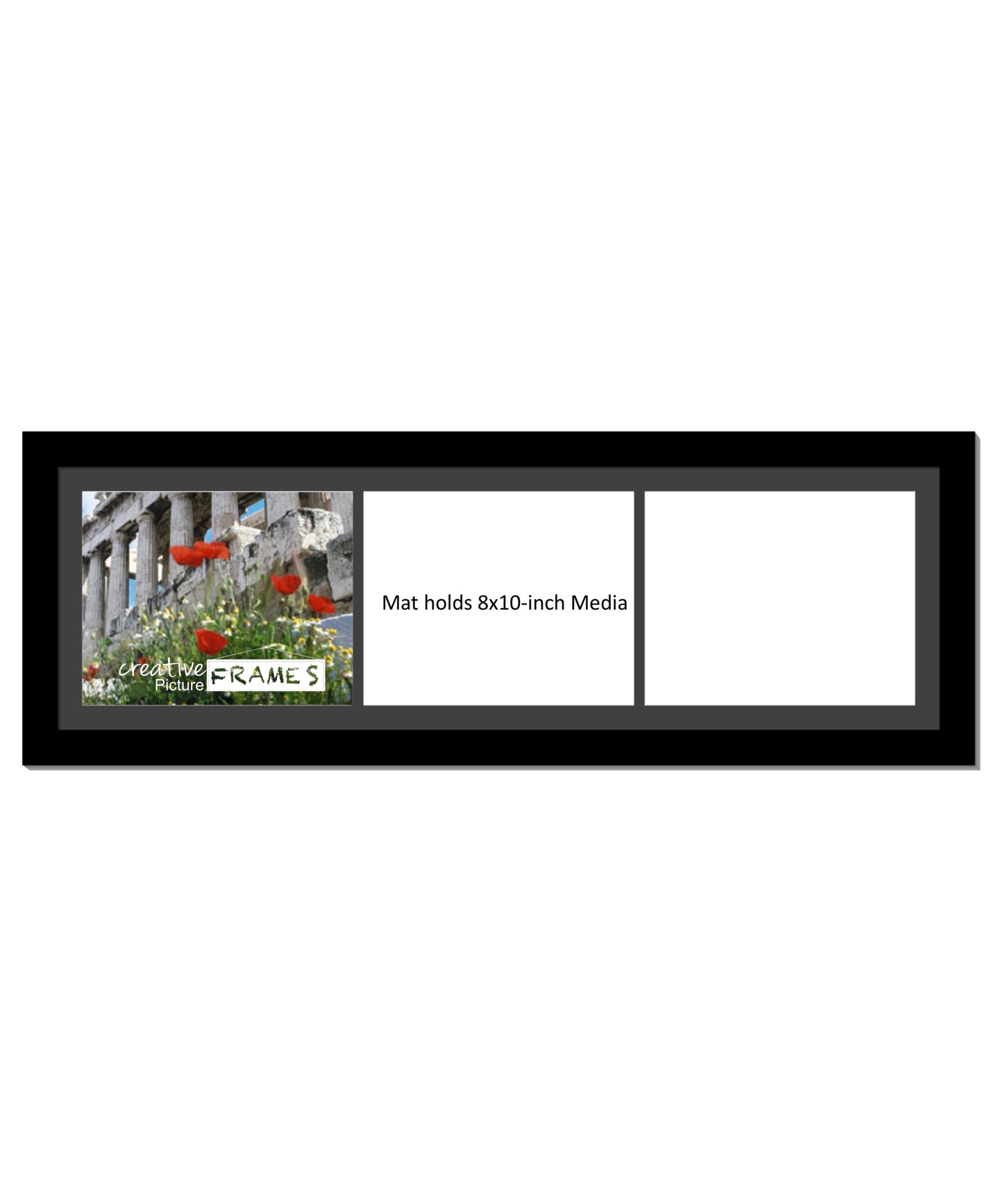 8x10-inch 2-4 Opening Black Picture Frame
