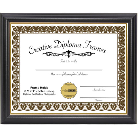 Rockefeller Black with Gold Diploma Frame (no Mat)