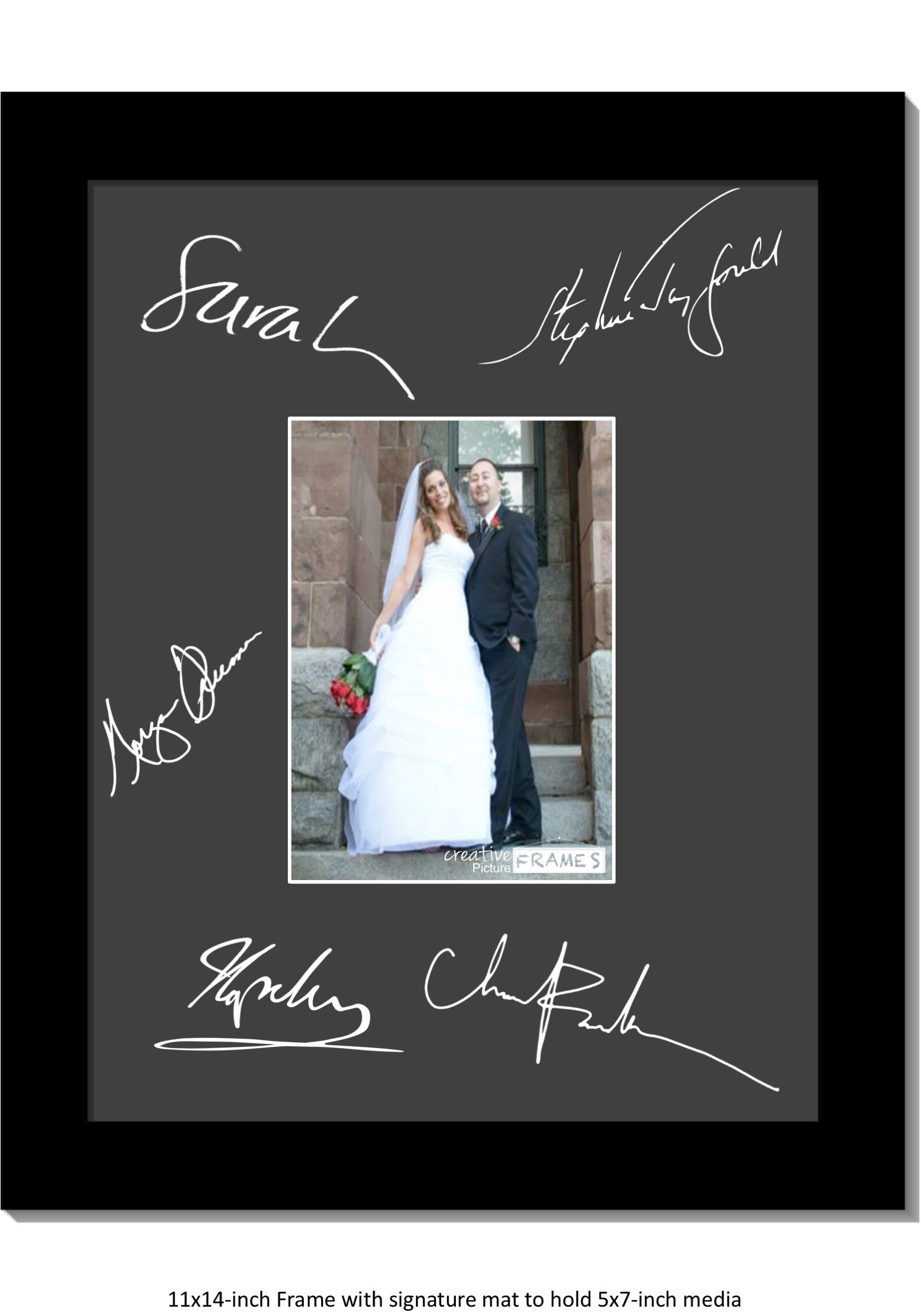 Signature Board 11x14 Black Mat with 5x7 Photo Opening