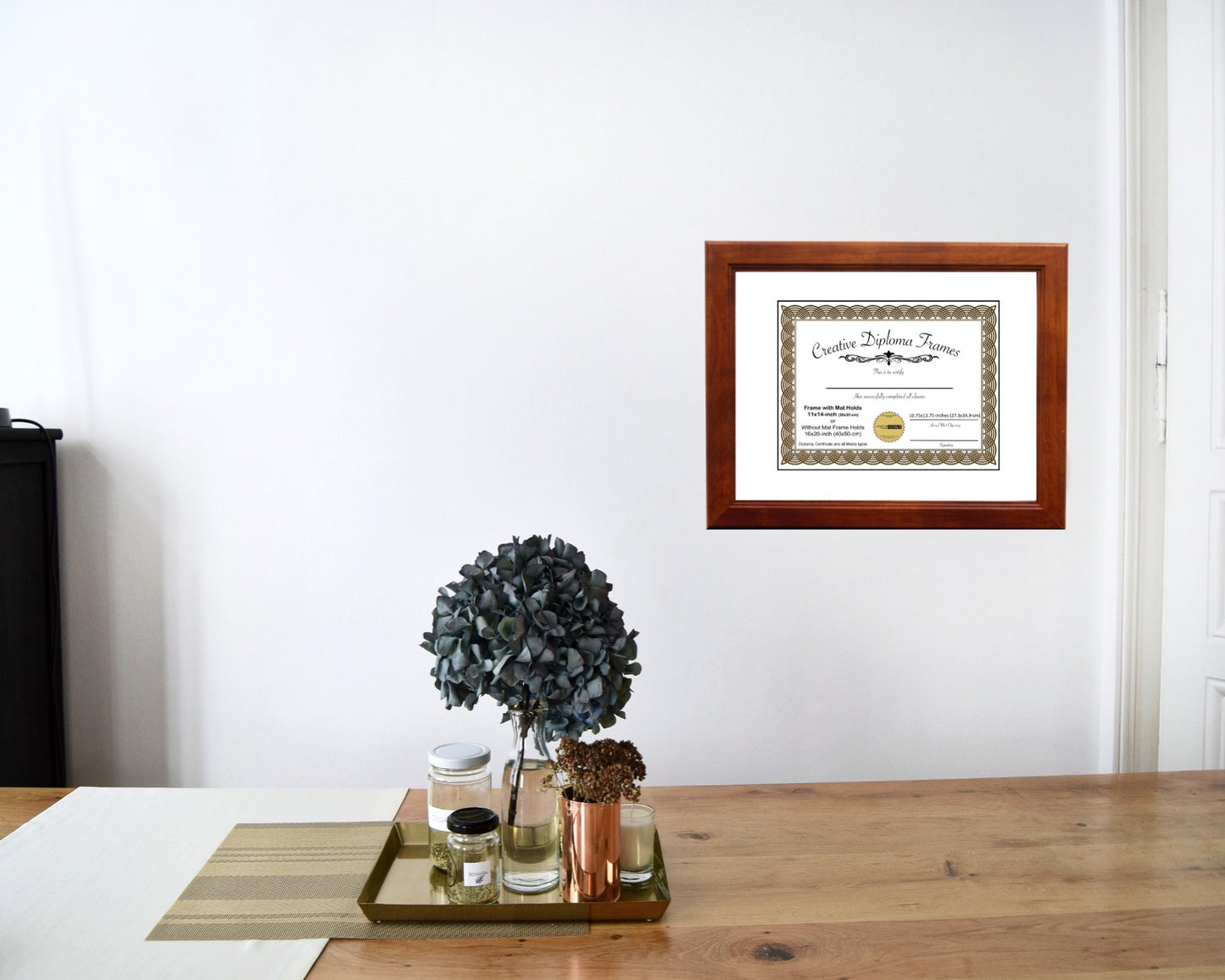 Walnut Diploma Frame with Mat