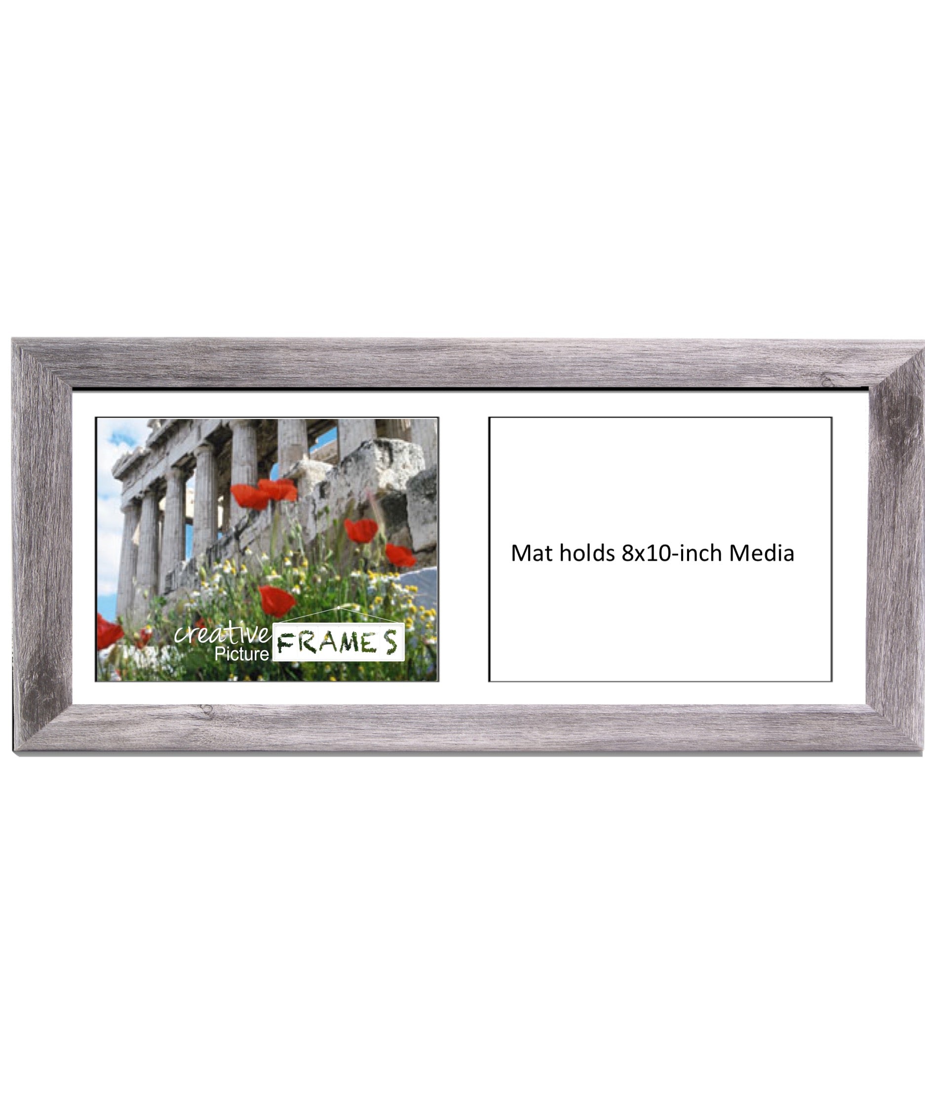 8x10 Picture Frame with Matboard - Holds Two 4x6 Images