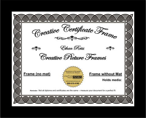 Traditional Black Diploma Frame (no Mat)