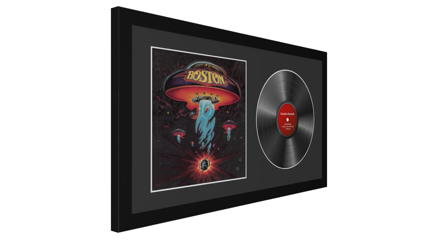 12" Album Cover and LP Disc Frame in our Manhattan Black Frame