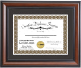 Eco-Walnut Diploma Frame with Mat