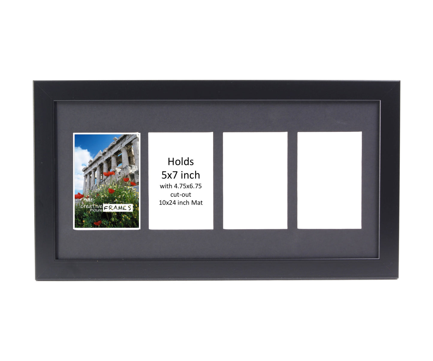 8x10-inch 2-4 Opening Black Picture Frame –